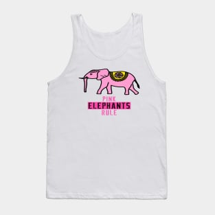 Pink Elephants Rule Tank Top